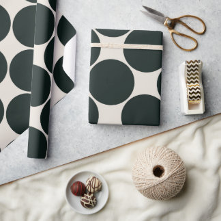 wrapping paper classic black and cream
