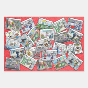 Wrapping Paper Comic Cartoons