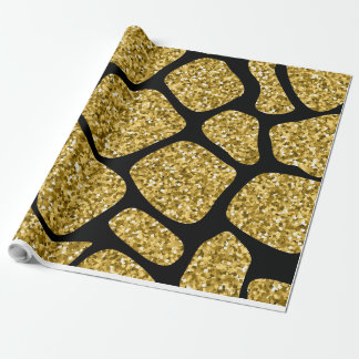 Wrapping Paper cow gold pattern