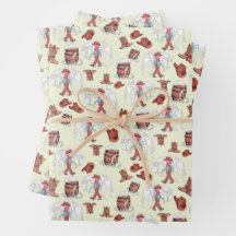 Wrapping Paper Cowboy and Horse