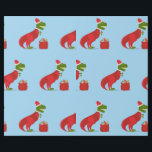 Wrapping Paper DINOSAUR AS SANTA<br><div class="desc">WRAPPING PAPER CUSTOMIZABLE</div>