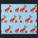 Wrapping Paper DINOSAUR AS SANTA<br><div class="desc">WRAPPING PAPER CUSTOMIZABLE</div>