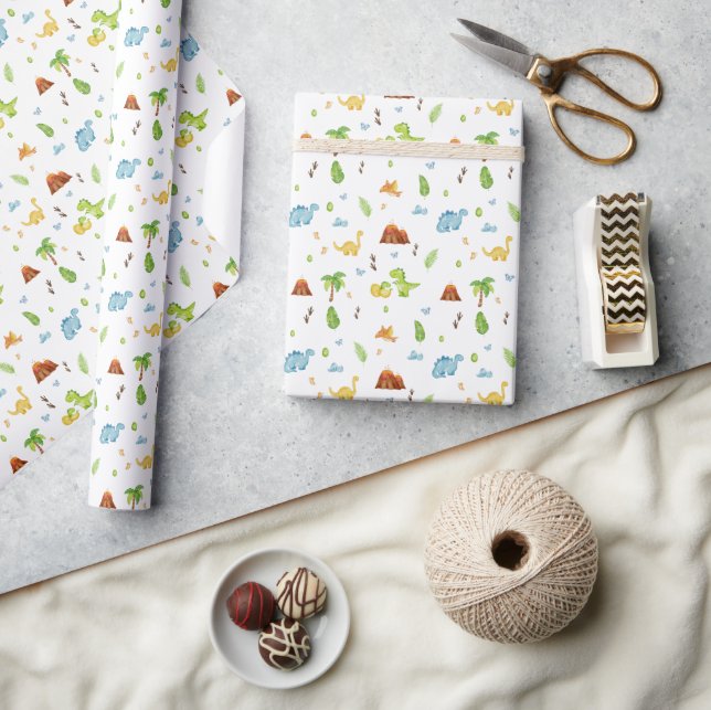 Wrapping Paper - Dinosaurs And Volcanoes (Crafts)
