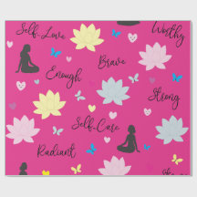 Wrapping Paper | Empowerment Lotus Floral Pattern