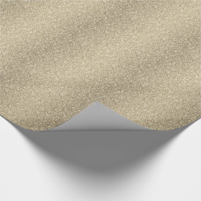 Wrapping Paper Faux Gold Glitter (Corner)