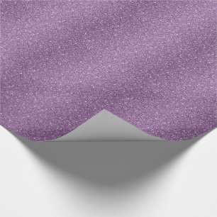 Wrapping Paper Faux Orchid Purple Glitter