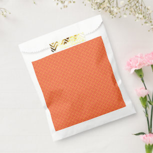 Wrapping paper featuring a pattern with orange, re favour bags