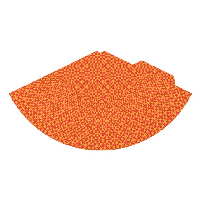 Wrapping paper featuring a pattern with orange, re party hat (Front)