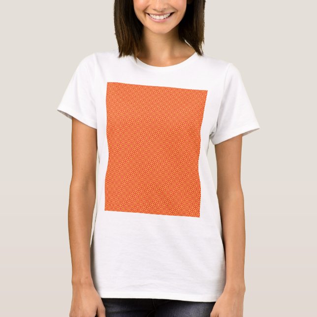Wrapping paper featuring a pattern with orange, re T-Shirt (Front)