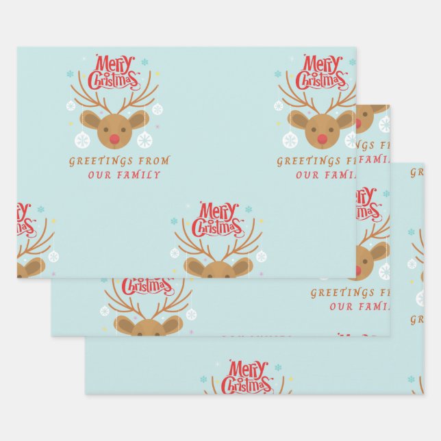 Wrapping Paper Flat Sheet Set of 3 (Set)