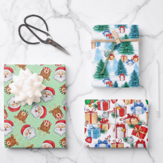 Wrapping Paper Flat Sheet Set of 3