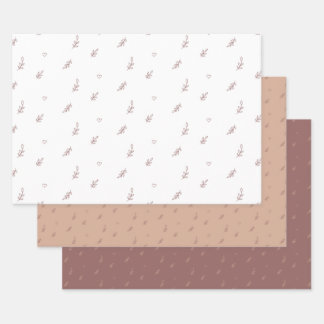 Wrapping Paper Flat Sheet Set of 3