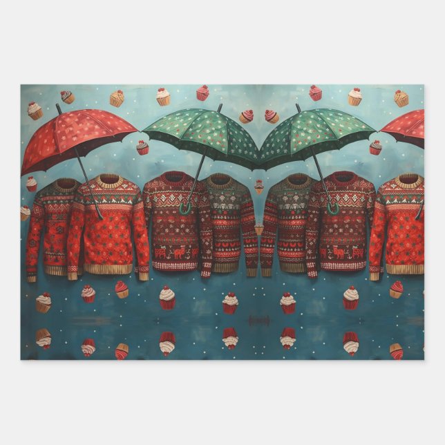 Wrapping Paper Flat Sheet Set of 3 (Front)