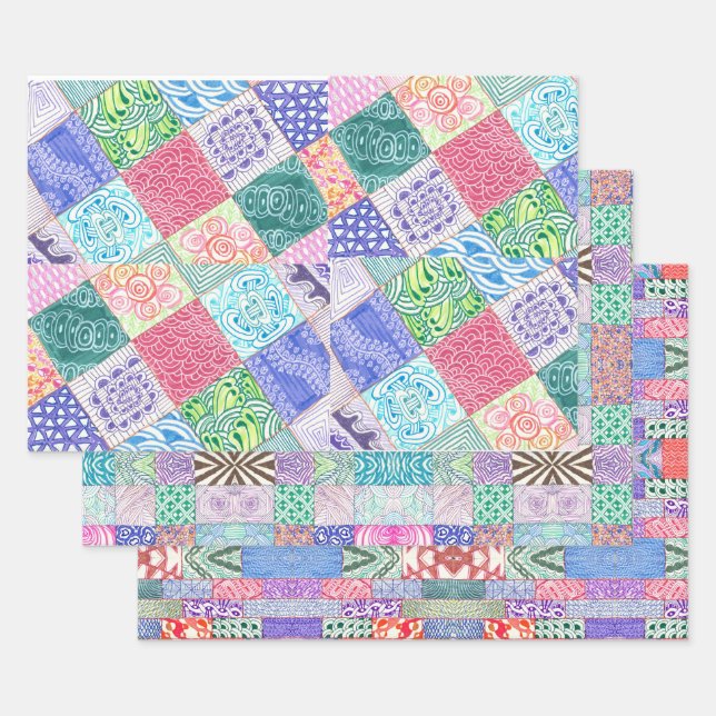 Wrapping Paper Flat Sheet Set of 3 (Set)