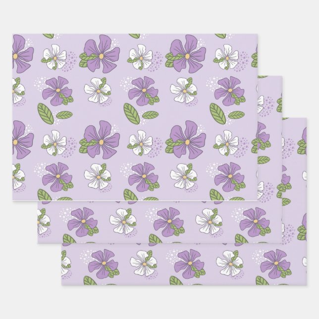 "Wrapping Paper Flat Sheet Set of 3" (Set)