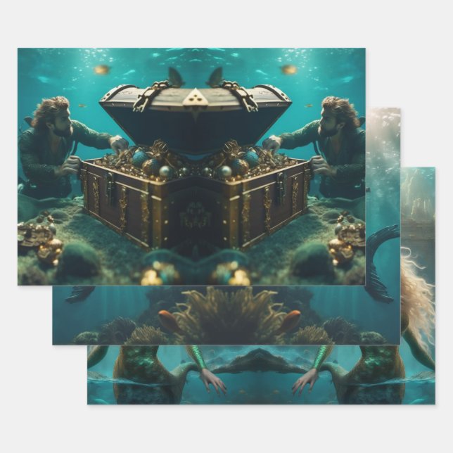 Wrapping Paper Flat Sheet Set of 3 (Set)