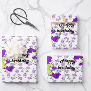 Wrapping Paper Flat Sheet Set of 3