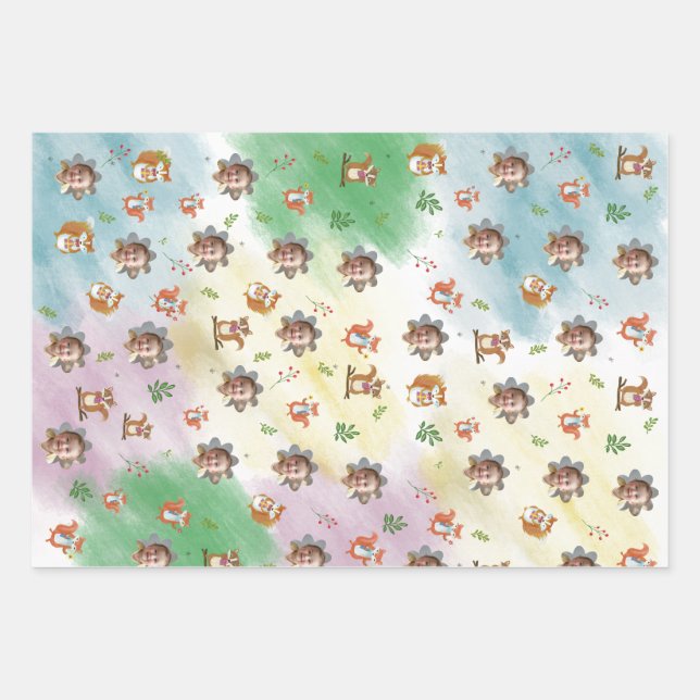Wrapping Paper Flat Sheet Set of 3 (Front)