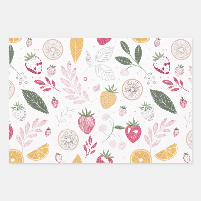 Wrapping Paper Flat Sheet Set of 3 (Front)