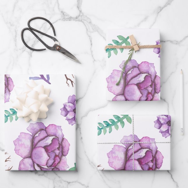 Wrapping Paper Flat Sheet Set of 3 (Front)
