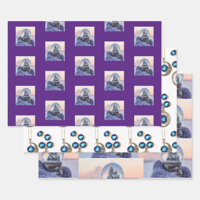 Wrapping Paper Flat Sheet Set of 3 (Set)