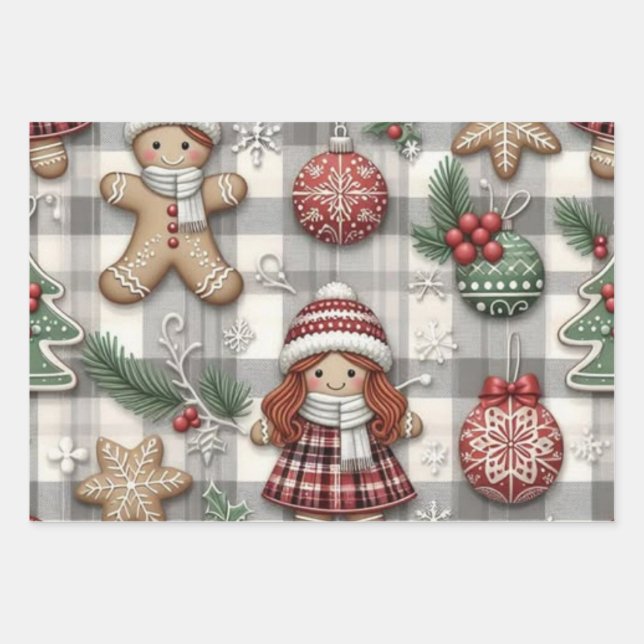 Wrapping Paper Flat Sheet Set of 3 (Front)