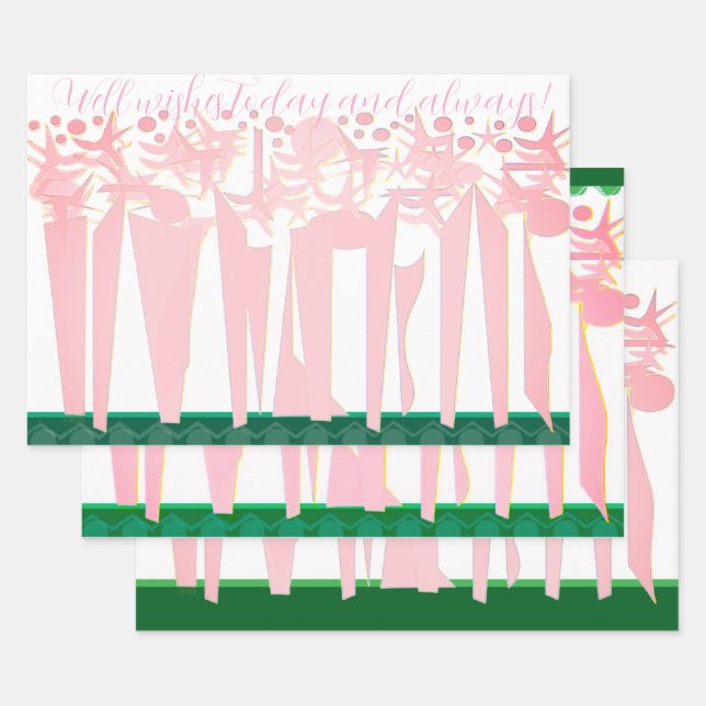 Wrapping Paper Flat Sheet Set of 3 (Set)