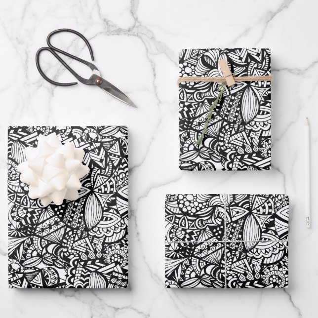 Wrapping Paper Flat Sheet Set of 3 (Front)