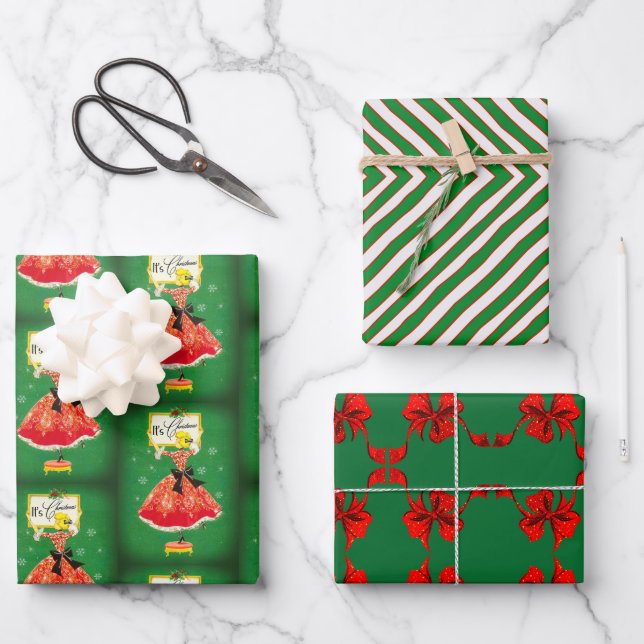 Wrapping Paper Flat Sheet Set of 3 (Front)