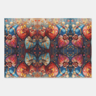 Wrapping Paper Flat Sheet Set of 3