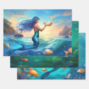 Wrapping Paper Flat Sheet Set of 3