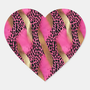 Wrapping Paper Flat Sheet Set of 3 Heart Sticker