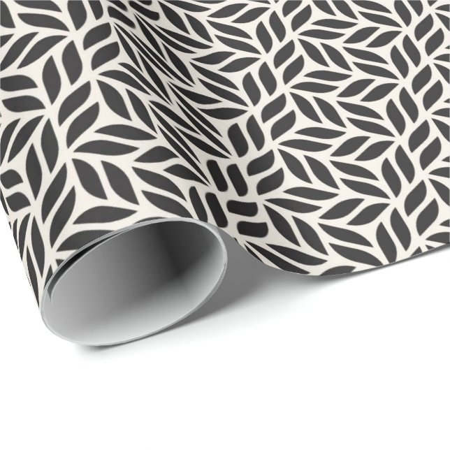 Wrapping Paper - Foliage Black and White (Roll Corner)