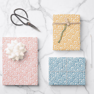 Wrapping paper for Christmas with ogee pattern.