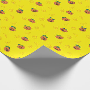 Wrapping Paper for halloween - Pumpkins, Skulls,
