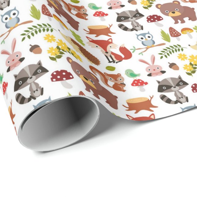 Wrapping Paper - Forest Animals (Roll Corner)