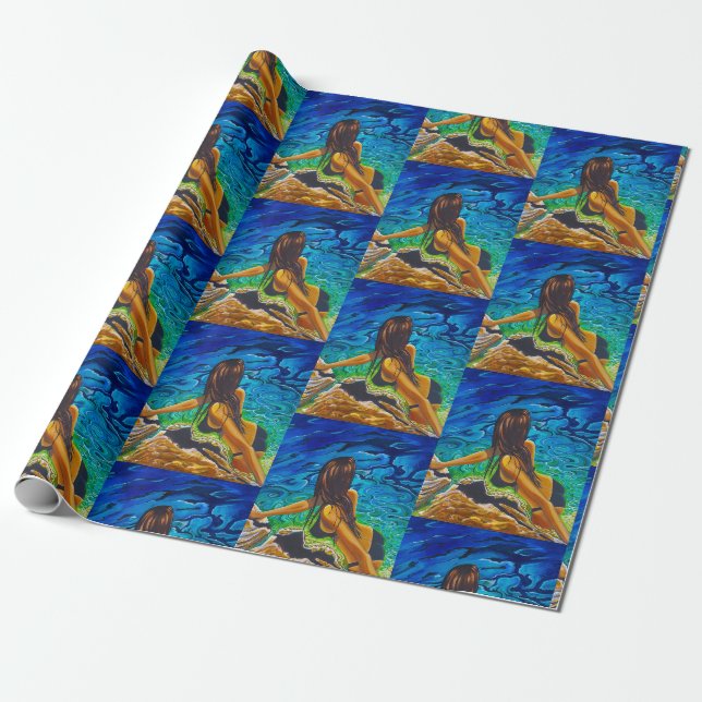 WRAPPING PAPER - GIRL IN ROCKPOOL (Unrolled)
