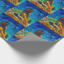 WRAPPING PAPER - GIRL IN ROCKPOOL