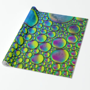 Wrapping Paper Green Abstract Bubbles