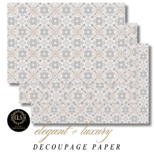 Wrapping Paper - Grey Spanish Tile Pattern