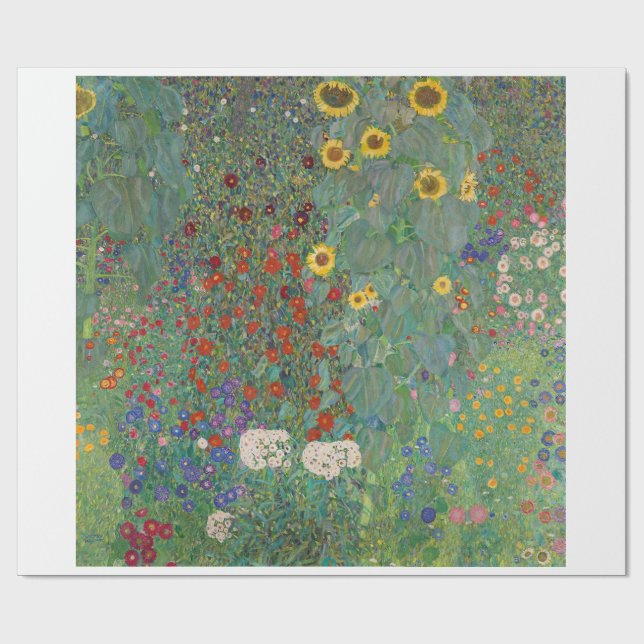 WRAPPING PAPER : GUSTAV KLIMT : FARM GARDEN (Flat)