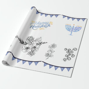 Wrapping Paper Hanukkah modern minimalist