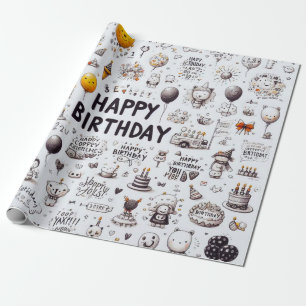 Wrapping Paper Happy Birthday 