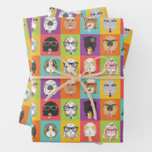 Wrapping Paper Happy Guinea Pigs