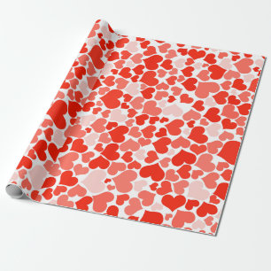 Wrapping paper hearts