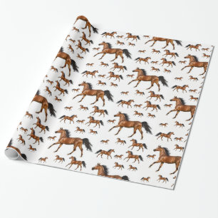 Wrapping paper Horses