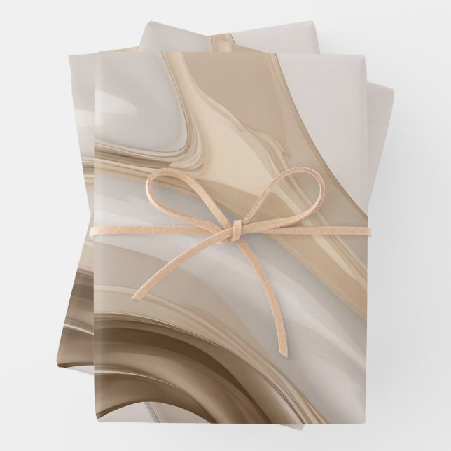 Wrapping paper in stylish abstract graphic (In situ)