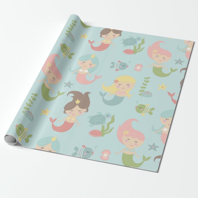 Wrapping Paper - Let's Be Mermaid 3 (Unrolled)