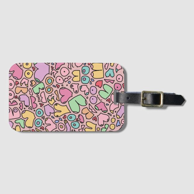 Wrapping Paper Luggage Tag (Front Horizontal)