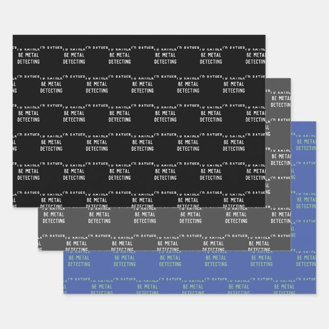 Wrapping Paper metal detecting Flat Sheet Set 3  (Set)